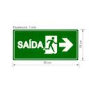 Ver imagem 2 de Placa Saída de Emergência Direita - S13