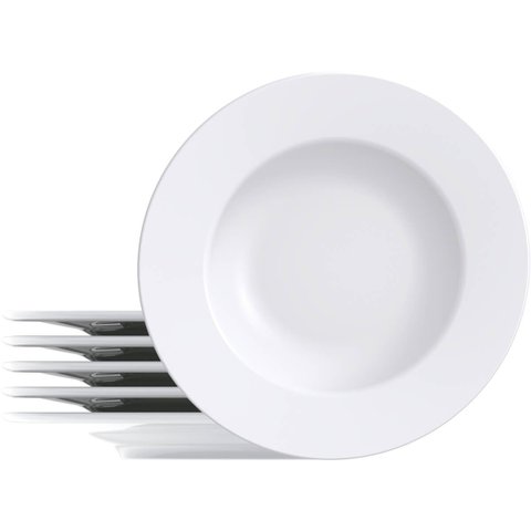 Jogo de Pratos Tramontina Porcelana 6 Peças Raso Maria Augusta 27cm Mesa Posta