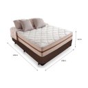 Ver imagem 2 de Cama Box Casal 138 Marrom com Colchão Pillow Angel Molas Ensacadas