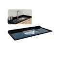 Ver imagem 1 de Pia de Cozinha 200cm Mármore Sintético com Cuba Inox N2:preto