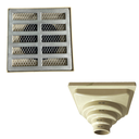 Ver imagem 2 de Ralo Anti Cheiro Aluminio 15x15 Reta Tela e Coletor Saída Baixa Bege Adapt de 40mm até 100mm