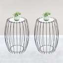 Ver imagem 6 de Kit Mesa Apoio Lateral 43 Cm Tampo Vidro Branco Base Metal Preto Nacc