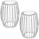Ver imagem 1 de Kit Mesa Apoio Lateral 43 Cm Tampo Vidro Branco Base Metal Preto Nacc