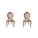Ver imagem 1 de Kit 2 Cadeiras Medalhão Entalhada Encosto Telinha
