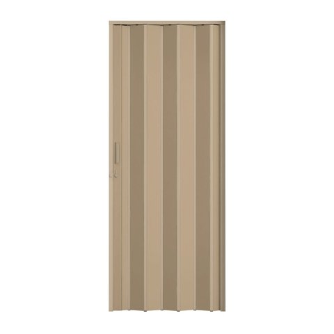 Porta Sanfonada de PVC Plast 210x96cm com Trinco Bege Bcf