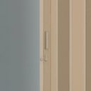 Ver imagem 3 de Porta Sanfonada de PVC Plast 210x96cm com Trinco Bege Bcf