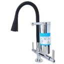 Ver imagem 2 de 2141 Cf80 Torneira Gourmet com Filtro Copo Fino Bica Móvel Tubo Preto Flexível com Arejador Tipo Chu