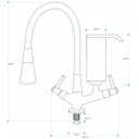 Ver imagem 3 de 2141 Cf80 Torneira Gourmet com Filtro Copo Fino Bica Móvel Tubo Preto Flexível com Arejador Tipo Chu