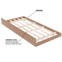 Ver imagem 3 de Cama Auxiliar de Solteiro para Colchão 88cm Amendoa Cm8008 Tecno Mobili