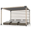 Ver imagem 1 de Pérgola Popsteel Club com Toldo e Parede Slim