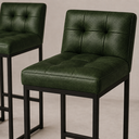 Ver mais imagens de Banqueta Cozinha Alta com Encosto Industrial Kit 2 Preto Lirina PU C05 - D’Rossi