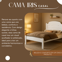Ver imagem 4 de Cama Casal Iris Branco Tradicional de Mdf Reforçada Moderna para Quarto