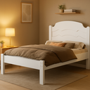 Ver imagem 1 de Cama Casal Iris Branco Tradicional de Mdf Reforçada Moderna para Quarto