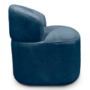 Ver imagem 4 de Puff Poltrona Decorativa Orgânica Roma Sala Bouclé com Almofada:azul Marinho