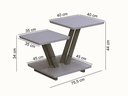Ver imagem 3 de Mesa de Centro Decorativa Laguna Tampo Base Quadrada Branco