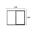 Ver imagem 2 de Janela de Correr 2 Folhas S/ Grade Aluminio Preto 1.00 X 1.50 Linha Modular - Hale