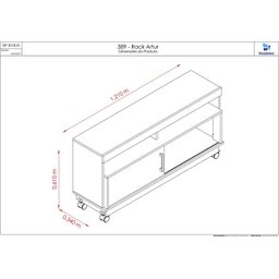 Rack Artur para Tv de até 50 Polegadas - Cinamomo / Off White - Madetec - 3
