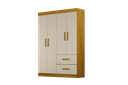 Ver imagem 1 de Roupeiro Cali 4 Portas 2 Gavetas CHF Cinamono/Off White