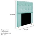 Ver imagem 4 de Cabeceira Estofada Mel 90 Cm Solteiro Suede Azul Tiffany