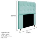 Ver imagem 3 de Cabeceira Estofada Mel 90 Cm Solteiro Suede Azul Tiffany