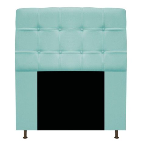 Cabeceira Estofada Mel 90 Cm Solteiro Suede Azul Tiffany