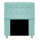 Ver imagem 1 de Cabeceira Estofada Mel 90 Cm Solteiro Suede Azul Tiffany