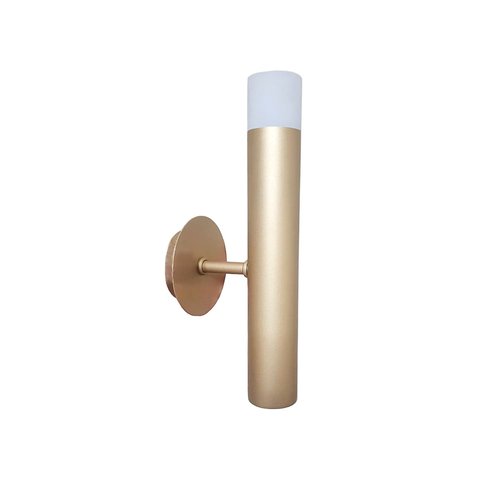 Arandela de Parede Billet Mini 1455 para Ambientes Diversos Cor Dourado Mate