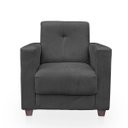 Ver imagem 5 de Sofá + 1 Poltrona para Sala de Estar Moderno Confortável Veneza Suede