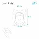 Ver imagem 2 de Assento Sanitario Poliester Scala Cinza Quartzo para vaso Ideal Standard