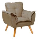 Ver imagem 1 de Poltrona Decorativa - Opala Revestimento Suede - Lm Decor Ladecor Estofados Cappuccino
