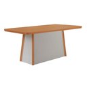 Ver imagem 1 de Mesa de Jantar Diane 180cm Tampo Mdf Canto Copo Moderna Mobília