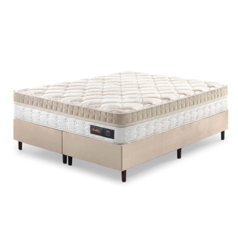 Cama Box Colchão Queen Size com Molas Ensacadas Zeus 158x198x70cm