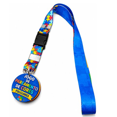 Cordão para Crachá com Jogo de Cores e Folclore Exclusividade