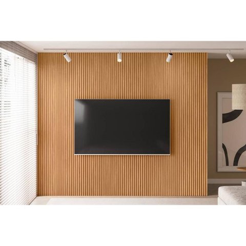 Painel de Cozinha até 100 Pol Modular 3.0 Ripado 297x250cm Nature Fosco - Linea Brasil