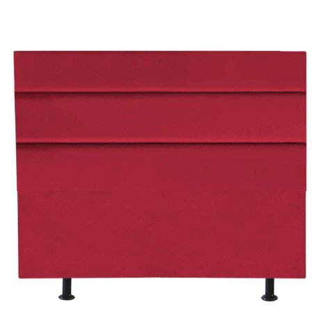 Cabeceira Argentina Cama Box Casal 195 Cm Suede Vermelho