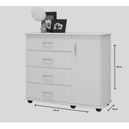 Cômoda SAPATEIRA ITALIA CARVALHO EJ LOJAS MOVEX - 3