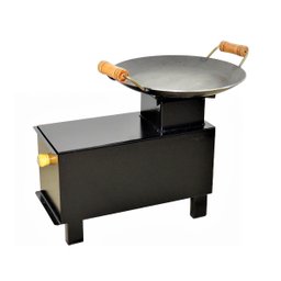 Fogão Portátil Lenha Campeiro 01 Boca Picanheira 40x35x18cm Ouro Minas F080COM - 1