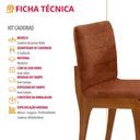 Ver imagem 2 de Conjunto com 2 Cadeiras Bella Madeira Maciça Tecido Imbuia Moderna