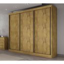 Ver imagem 1 de Guarda-Roupa 100% MDF 3 Portas e 6 Gavetas Freijó Dourado Toulon