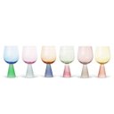 Ver imagem 1 de Conjunto 6 Taças de Vidro Coloridos 550ml 18cm Jl0110 Btc