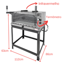 Ver imagem 4 de Forno de Pizza Industrial à Gás com Infravermelho 80x60cm Inox - MR Fogões