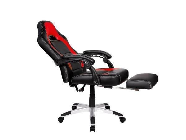 Cadeira Gamer Pelegrin PEL-3006 Couro Pu Preto e Vermelho - 2