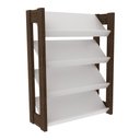 Ver imagem 1 de Sapateira Baixa Branco/nogal Tecnomobili Az1025 Cor: Branco/nogal