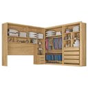 Ver imagem 3 de Guarda-Roupa Casal com Cabeceira e Mesa de Cabeceira 4 Gavetas 3 Peças Firenze