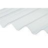 Telha Ondulada Leitosa Transparente 2.13 x 1.10 - Pacote com 5 Telhas - 2
