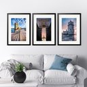 Ver imagem 1 de Kit 3 Quadros Grandes Lisboa - 60x48cm:moldura Branca