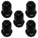 Ver imagem 1 de Kit 5 Soquete E-27 Abajur Plastico Preto