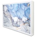 Ver imagem 2 de Quadro Decorativo Abstrato Mármore Azul Maya em Moldura Caixa Tacolado Moldura Trad 1cm Preta com Vi