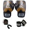Kit Boxe Muay Thai Top - Luva Bandagem Bucal -14 oz IRON COBRE - 1