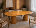 Ver imagem 3 de Mesa de Jantar Orgânica Essenza Duocone 190x110cm - Freijó
